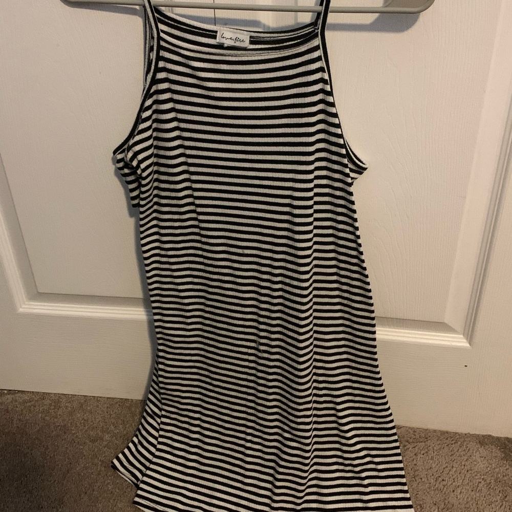 Off the shoulder striped dress size M